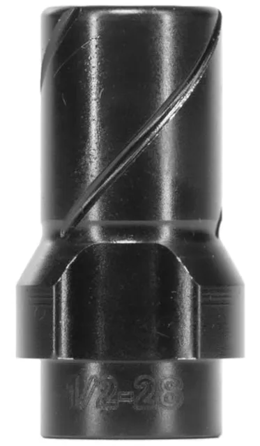 HUXWRX 3-Lug Muzzle Device, 9, 1/2x28, Black, 2346 (product photo)