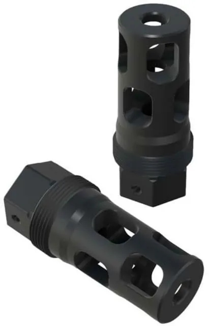Comstock Armory Full Size Muzzle Brake, 5.56mm, 1/2x28, Black Nitride, Black, MBL-12-22-PW (product photo)