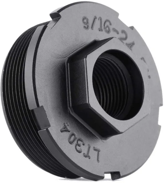 Dead Air Armament Hub Fixed Mount Muzzle Device, 1/2-28 Thread, Black, LT301 (product photo)