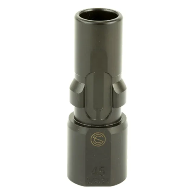 SilencerCo 3-Lug Muzzle Device, 5/8x24, .45 ACP, Black, AC2603 (product photo)