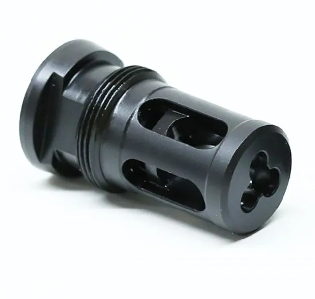 Griffin Armament Taper Mount Hammer Barrel Compensator, .22 Caliber/5.56mm, 1/2x28, Black, TMHC22C1228 (product photo)