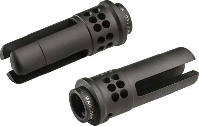SureFire Warcomp Flash Hider w/Suppressor Adapter, 5.56mm, Black, WARCOMP-556-M15X1 (product photo)