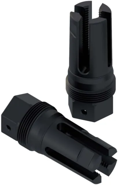 Comstock Armory 4-Prong Flash Hider, 5.56mm/.223 Remington, 1/2x28, Black Nitride, Black, 4P-12-22-PW (product photo)