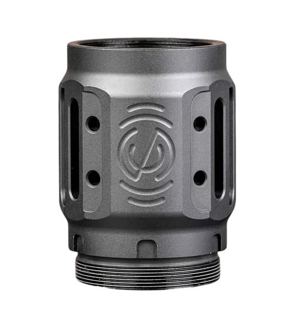 SilencerCo Charlie MAAD Brake 2.0, Black Anodized Aluminum, 2.23in OAL, 1.68in Diameter, Aluminum, AC5451 (product photo)