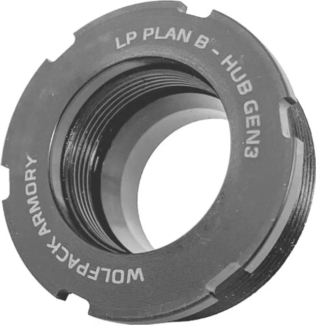 Wolfpack Armory Low Profile Plan B HUB Adapter, Black Nitride, PB1375BNV3 (product photo)