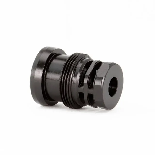 Griffin Armament Taper Mount EZ Barrel Muzzle Brake 1/2x28, Black, TMEZ22C1228 (product photo)