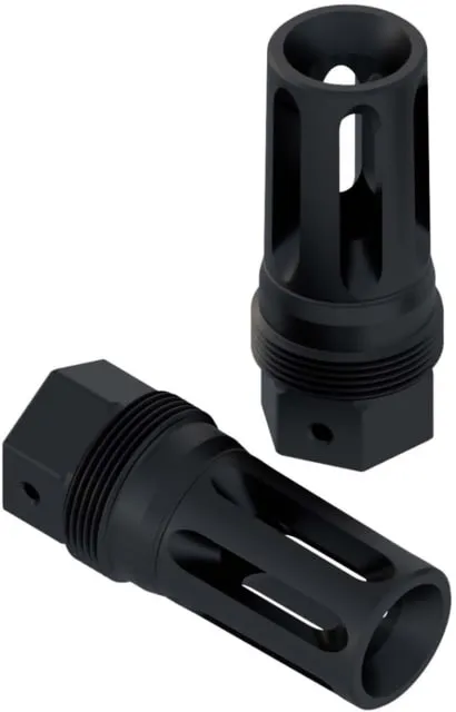 Comstock Armory Full Size Flash Hider, 9mm Luger, 1/2x28, Black Nitride, Black, FHL-12-9-PW (product photo)
