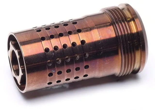 Q Cherry Bomb Muzzle Brake/Suppressor Adapter, 7.62 Bore, 1/2x28, CB-1/2-28 (product photo)