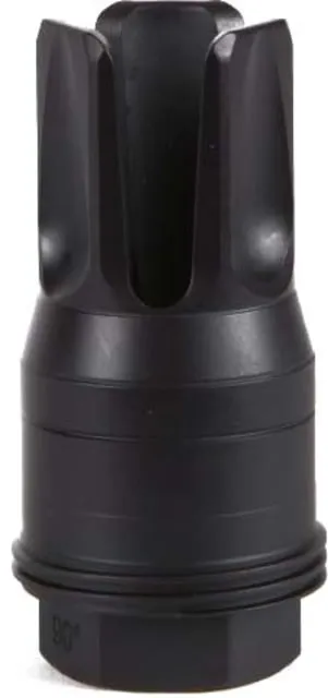 SIG SAUER Clutch-Lok QD Flash Hider, 5.56mm, 1/2x28, 90 Degree Shoulder, Black, SL55612X2890DEGF (product photo)